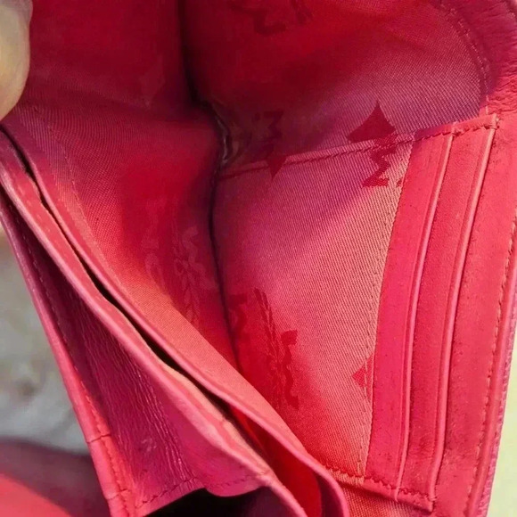 MCM Pink and Purple Leather Wallet with Gold Accents - Picture 13 of 13